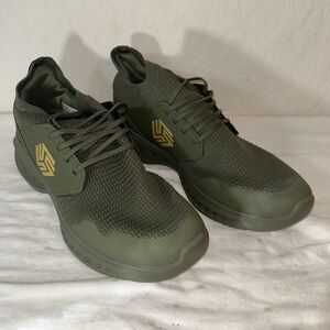 Womens Slip On Walking Shoes Gym Sneakers 10.5 Army Green